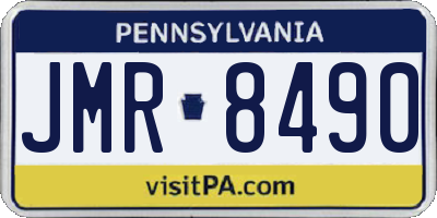 PA license plate JMR8490