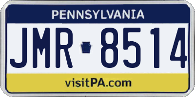 PA license plate JMR8514