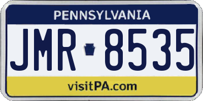 PA license plate JMR8535