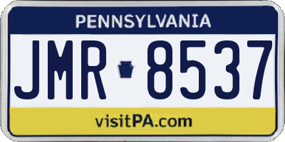 PA license plate JMR8537