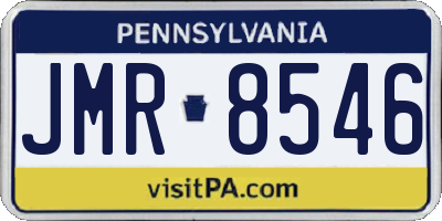 PA license plate JMR8546