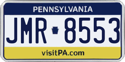 PA license plate JMR8553