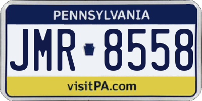 PA license plate JMR8558