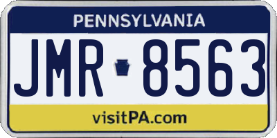 PA license plate JMR8563