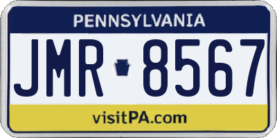 PA license plate JMR8567