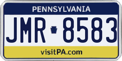 PA license plate JMR8583