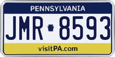 PA license plate JMR8593