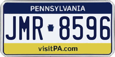 PA license plate JMR8596