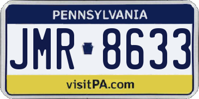 PA license plate JMR8633