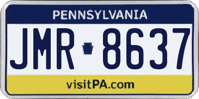 PA license plate JMR8637