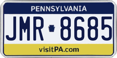 PA license plate JMR8685