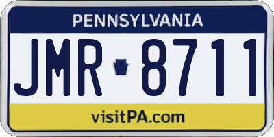PA license plate JMR8711