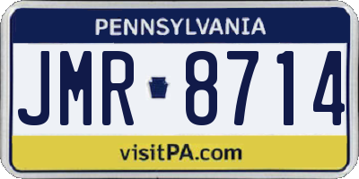 PA license plate JMR8714