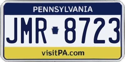 PA license plate JMR8723