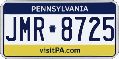 PA license plate JMR8725