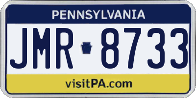 PA license plate JMR8733