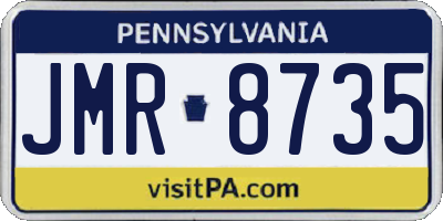 PA license plate JMR8735