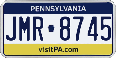 PA license plate JMR8745
