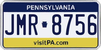 PA license plate JMR8756