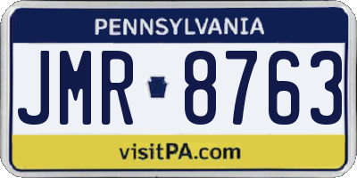 PA license plate JMR8763