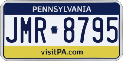 PA license plate JMR8795