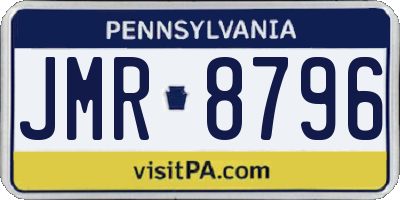 PA license plate JMR8796