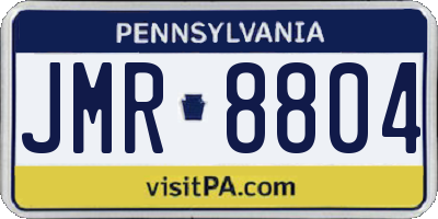 PA license plate JMR8804