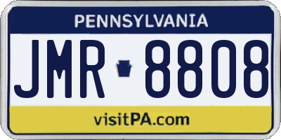 PA license plate JMR8808