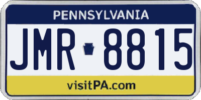 PA license plate JMR8815