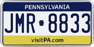 PA license plate JMR8833