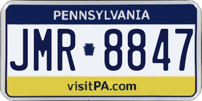 PA license plate JMR8847