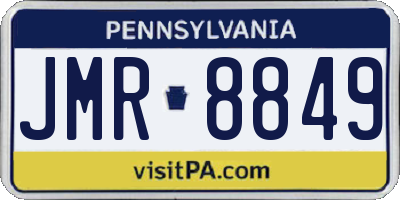 PA license plate JMR8849