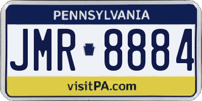 PA license plate JMR8884