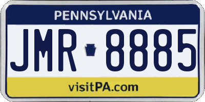PA license plate JMR8885