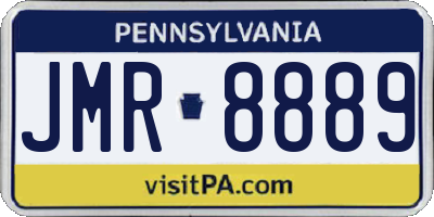 PA license plate JMR8889