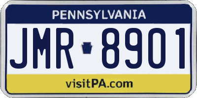 PA license plate JMR8901