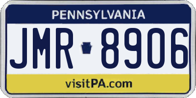 PA license plate JMR8906