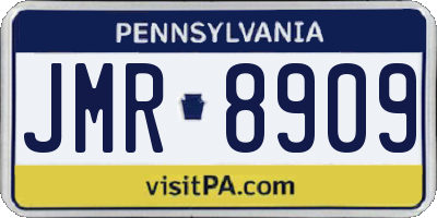 PA license plate JMR8909