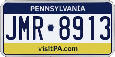 PA license plate JMR8913