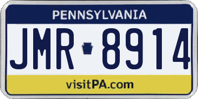 PA license plate JMR8914