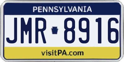 PA license plate JMR8916