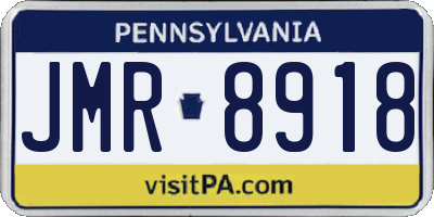 PA license plate JMR8918