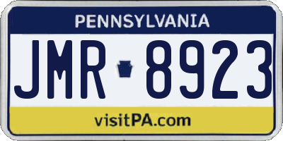 PA license plate JMR8923