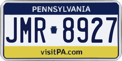 PA license plate JMR8927