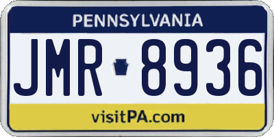 PA license plate JMR8936