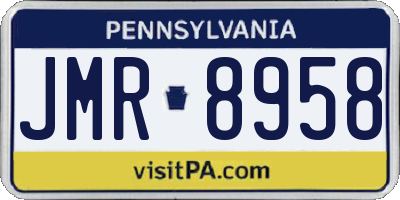 PA license plate JMR8958
