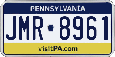 PA license plate JMR8961