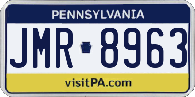PA license plate JMR8963