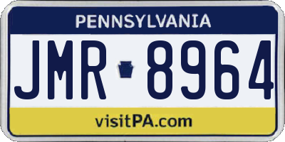 PA license plate JMR8964