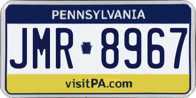 PA license plate JMR8967